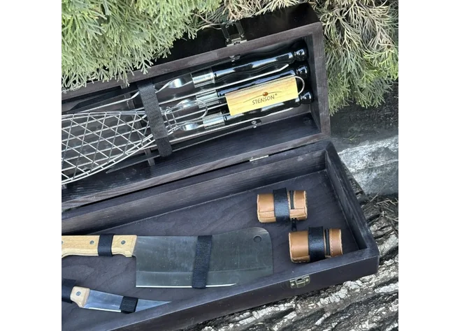 Подарунковий набір Mzavod Майстер BBQ чорний Фото 3